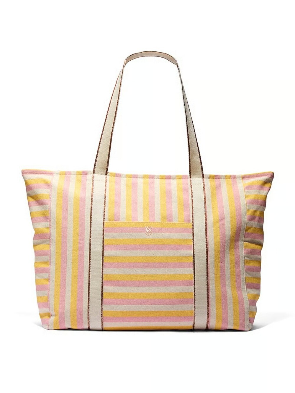 Victoria's Secret NWT Canvas Stripe Tote Bag